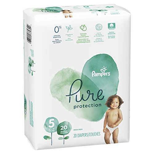 Pampers pure protection disposable baby diapers, size 5…