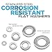 304 Stainless Steel Flat Washers Set 400 pcs, 8 Size - M2 M2.5 M3 M4 M5 M6 M8 M10