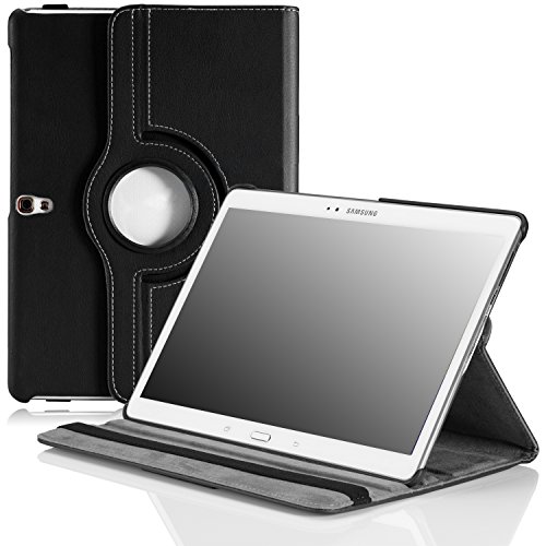 MoKo Samsung Galaxy Tab S 10.5 Case - 360 Degree Rotating Cover Case for Samsung Galaxy Tab S 10.5 Inch Android Tablet, BLACK (With Smart Cover Auto Wake / Sleep)