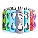 MIU COLOR Glass Water Bottle 550ml with Anti-Slip Silicone Sleeve, Leak Proof Borosilicate BPA-Free Eco-Friendly Hot Cold Drink Flask, Ideal for School Home Office Travel Sports Yoga Gym