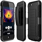 iPhone 5C Belt Case, VAKO iPhone 5C Shell Holster Combo case, Locking Belt Swivel Clip Kickstand Cover for iPhone 5C