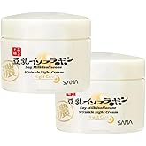 TokyoSuperSale Sana Nameraka Honpo, Soy Milk Isoflavone, Wrinkle Night Cream, Aging Care, 1.8oz (50g), 2 pack