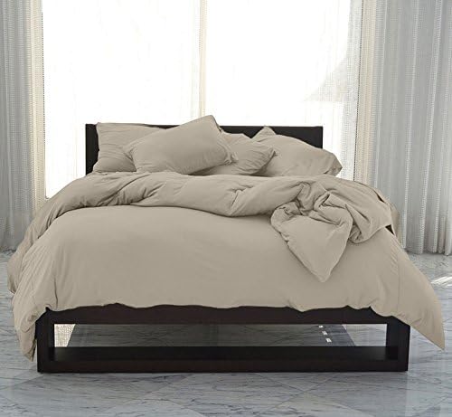 SHEEX - Original Performance Cooling Duvet Cover, Light-Weight, Ultra-Soft, Breathable Fabric Releases Body Heat for Superior Comfort, Khaki, King
