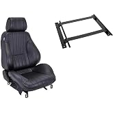 Procar Rally Series 80-1605-51R Passenger Seat and Mount Kit | 2 Inch Low Profile Frame Design, Fits Flat Floor Applications, Cut Drill or Weld for Custom Fit, Complete Hardware Included