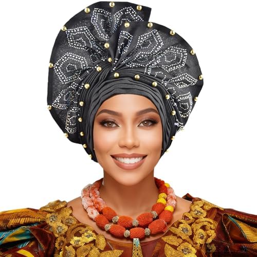 Amazon.com : JRZXTWL African Ladies Headscarf Auto Gele 