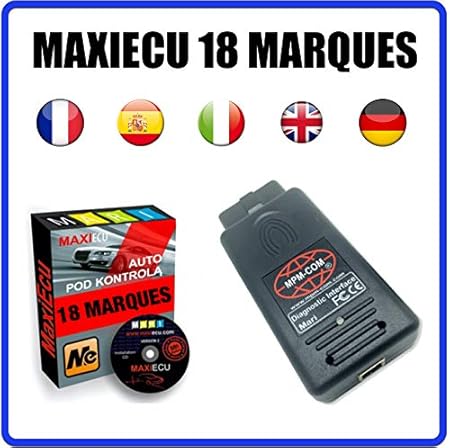 MISTER DIAGNOSTIC Diagnosegerät MPM-COM + MaxiECU 2, Version 18 Marken, professionelle Diagnose