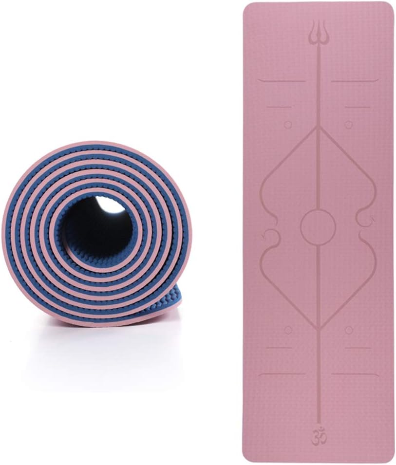 Yoga Mat 6MM Pro Yoga Mat Eco Friendly Non Slip Fitness Exercise Mat with Carrying Strap-Workout Mat for Yoga, Pilates and Floor Exercises