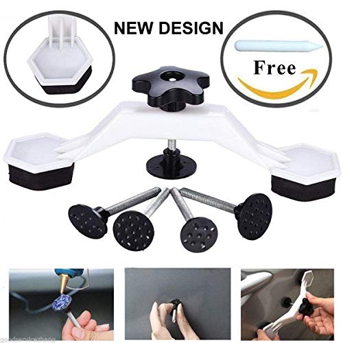 SJ 16Pcs Bridge Dent Puller Sets Pops a Dent Repair Tools PDR Kit Paintless Dent Repair Remover for Car Body Motorcycle Refrigerator Washing Machine