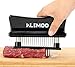 KLEMOO Meat Tenderizer Tool - 48 Ultra Sharp Needle Stainless Steel Blades Kitchen Tool for Chicken, Steak, Beef, Pork, Fish, Make a Difference in Tenderness (Black)