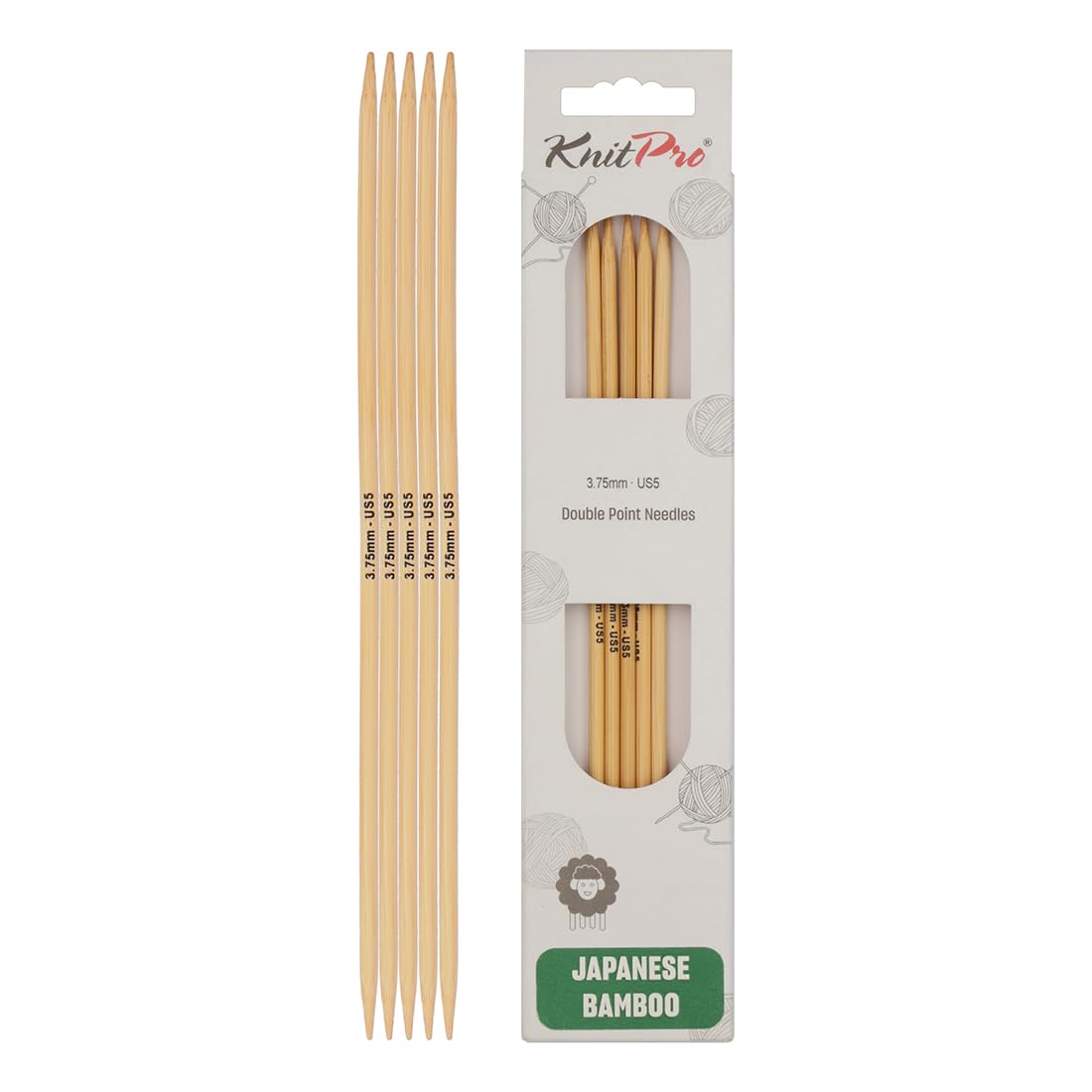 KnitPro Bamboo Double Pointed Needles 6" (15cm) | 3.75mm — image 1