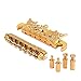 Ireav 1 Set 6 String Guitar Roller Saddle Bridge Tailpiece for LP Gibsons Electric Guitar Tune-O-Matic Bridge (Gold)