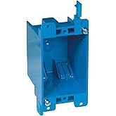 Carlon B114R-UPC Switch/Outlet Box, Old Work, 1 Gang, 4-1/8-Inch Length by 2-1/4-Inch Width by 2-3/4-Inch Depth, Blue