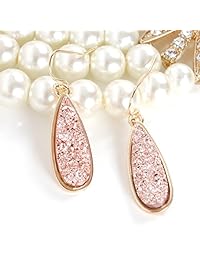 Humble Chic - Pendientes largos con forma de lágrima para mujer