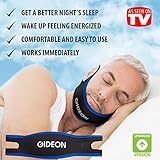 Gideon™ Adjustable Anti-Snoring Chin Strap - Natural and Instant Snore Relief - Stop Snoring Solution - Natural, Fast and Simple