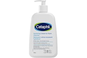 Cetaphil Cream to Foam Face Wash, Hydrating Foaming Cream Cleanser, For Normal to Dry, Sensitive Skin, with Soothing Aloe,Gly