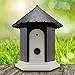 CY Ultrasonic Outdoor Dog Bark Controller Anti Barking House No Barking Household Training Tool Device in Birdhouse Shape (Black)