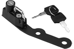 Helmet Lock, Alloy Helmet Lock Mount Hook with 2 Keys Black for Motorcycle Helmet Storage in Garage Workshop or as Gift for R