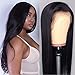 Straight Lace Front Wigs Human Hair Pre Plucked Natural Hairline with Baby Hair Glueless 13x4 Transparent Lace Frontal Wigs Full End Hair 100% Unprocessed Brazilian Virgin Hair Wigs for Black Women