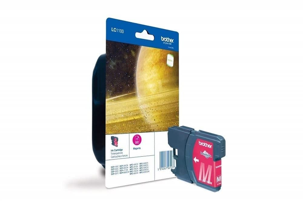 Brother LC-1100M Inkjet Cartridge, Magenta, Single Pack, Standard Yield, Includes 1 x Inkjet Cartridge, Brother Genuine Supplies