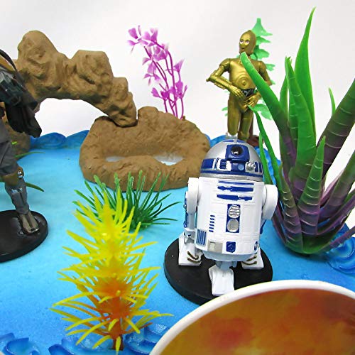 STAR WARS 22 Piece Birthday Cake Topper Featuring 6 Star Wars Figures and Decorative Themed Accessories - Thumbnail 3