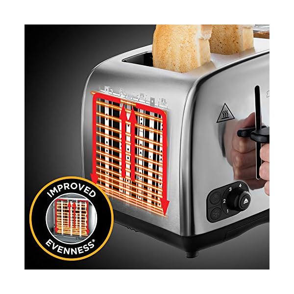 Russell-Hobbs-24090-Adventure-Four-Slice-Brushed-Polished-Stainless-Steel-Toaster Russell Hobbs 24090 Adventure Four Slice, Brushed Polished Stainless Steel Toaster