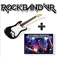 Rock Band VR Game + Guitar Controller (PlayStation 4 Version) Bundle for Oculus Rift