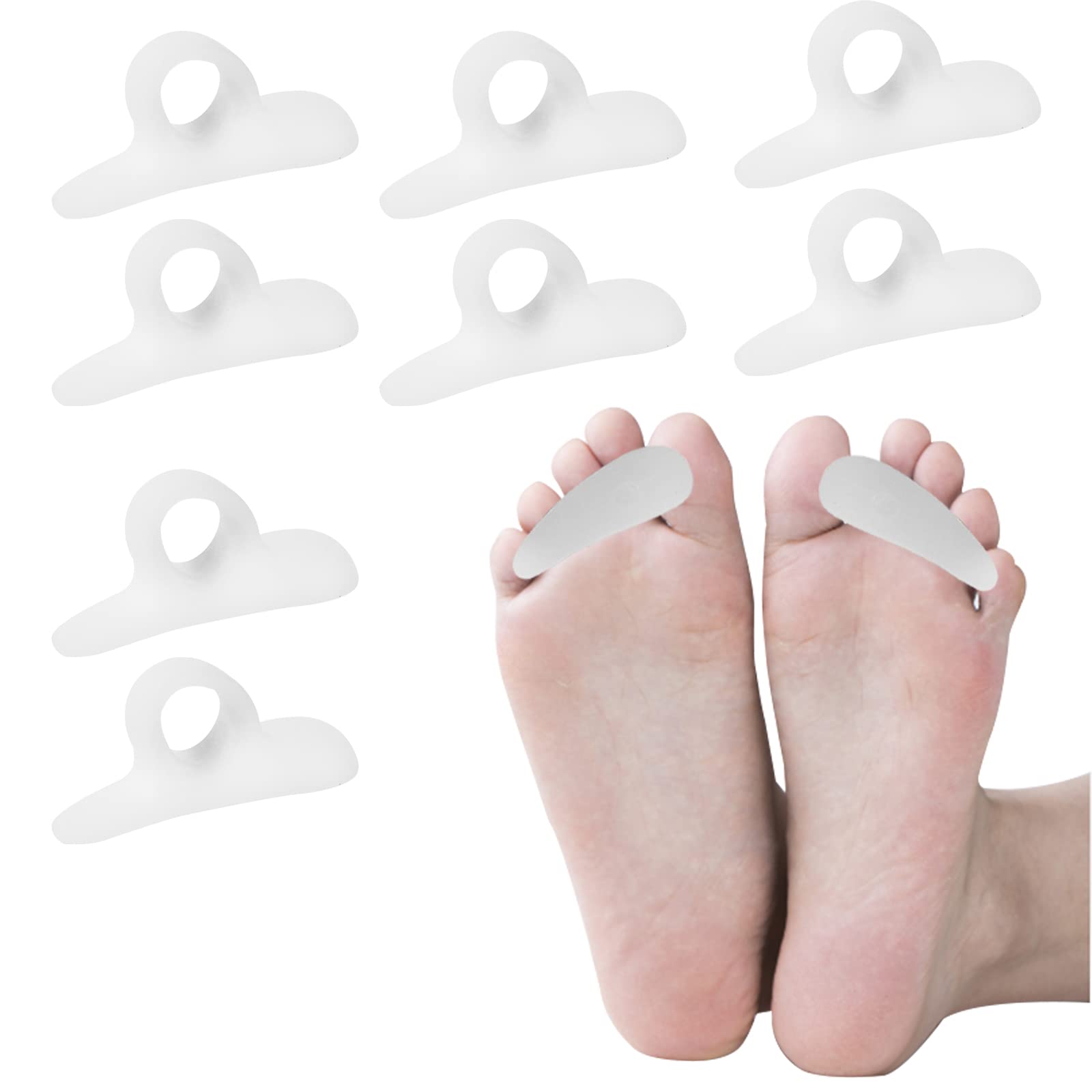 Photo 1 of 4Pairs Gel Hammer Toe Crest Cushions, Corrector Crests Relieve Foot Pain, Pressure, Discomfort, One Loop Design Hammertoe Gel Support Pads, Flexible Silicone Comfort