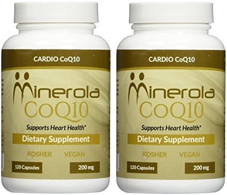 Minerola CoQ10, Extra Strength, 200mg, 240 Vcaps, Vegetable Capsules. Coenzyme q10