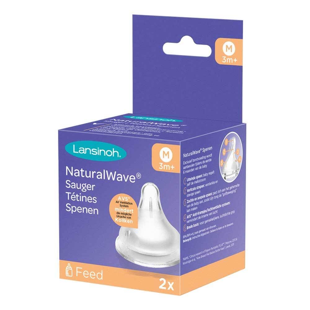 Lansinoh NaturalWave Medium Flow Teats 2 per Pack