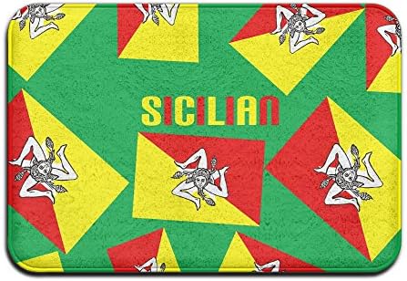 Sicilian Trinacria Sicilia Pride Carpet Non-Slip Rubber Reusable Decor Doormat