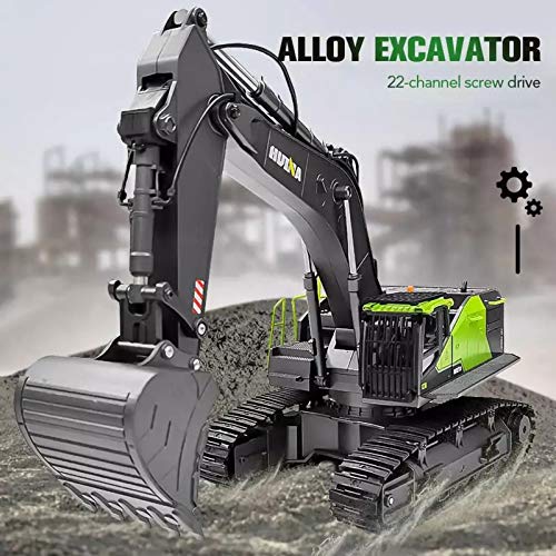 ZJM 1.14 RC Alloy Bagger, 4 in 1 22 Kanal Große RC Raupenbagger Bulldozer Simulation Technik Fahrzeugmodell Spielzeug… – Bild 3