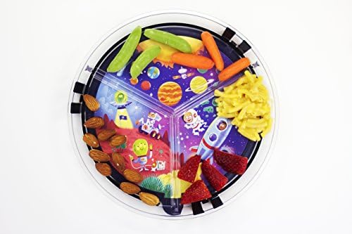 Constructive Eating Activity Plate for Toddlers, Infants, Babies and Kids - Flatware Toys are Made in The USA Using Materials Tested for Safety