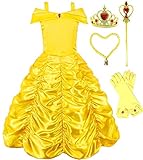 Romy's Collection Princess Belle Yellow Party Costume Dress-Up Set (5-6, Yellow)