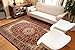 Feraghan/New City Traditional Isfahan Wool Persian Area Rug, 8' x 10', Burgundy