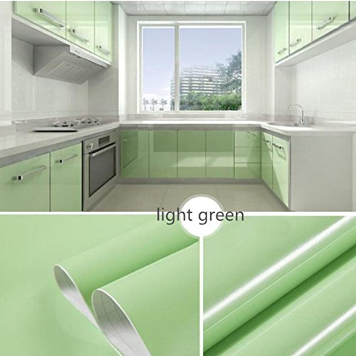 Jeeke Wallpaper Decor,No Taste And Waterproof Furniture Refurbished Stickers Removable(13 Kind Color option) (Mint Green)