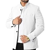 THWEI Mens Casual Suit Blazer Jackets Stand Collar Business Sport Coats