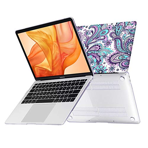 For MacBook Pro 13 Inch with Retina (2015) case [Models:A1502/A1425], Crystal Print Hard case Laptop sleeve with Purle Dust plug and Keyboard skin, Tribal ethnic - Thumbnail 3