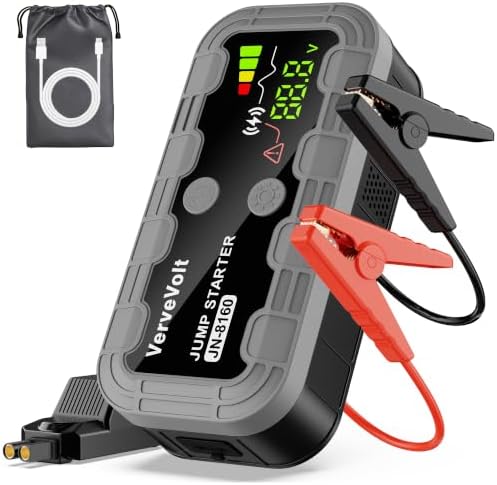 𝐎𝐟𝐞𝐫𝐭𝐚 𝐟𝐥𝐚𝐬𝐡 𝟭𝟬𝟬𝟬𝟬𝗔 Arrancador de Baterias de Coche - Arrancador de Coches Portatil(10L Gas & 9L Diesel), Booster Bateria Grand éCran LCD y Linterna LED, Car Jump Starter, Upgrade