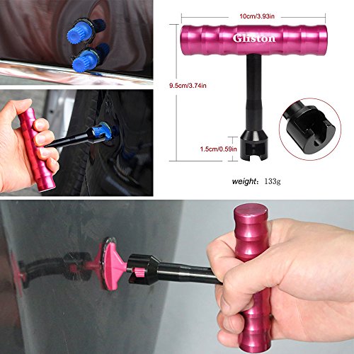 Dent Puller Tools,Gliston Auto Body Dent Repair Kits Paintless Dent Removal Tools - Dent Lifter - Glue Sticks- Glue Gun -Pro Glue Tabs -Mini T bar for Car Auto Body Repair Tool Dent Puller - Thumbnail 5
