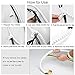 White Cable Organizer Cord Wire Cover Hider Sleeve Management 2 PCS, VIWIEU Clutter Free Coiled Tube Wire Concealer with Cable Tie Clips System for TV PC Computer Home Entertainment Wall