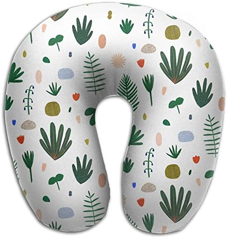 CY STORE Tropical Plamt Leaves U Type Pillow Memory Foam Neck Pillow Relex Pollow Travel Pillow Relief Neck Pain