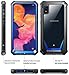 Galaxy A10E Rugged Clear Case, Poetic Full-Body Hybrid Shockproof Bumper Cover, Built-in-Screen Protector, Guardian Series, Case for Samsung Galaxy A10E (2019 Release), Blue/Clear