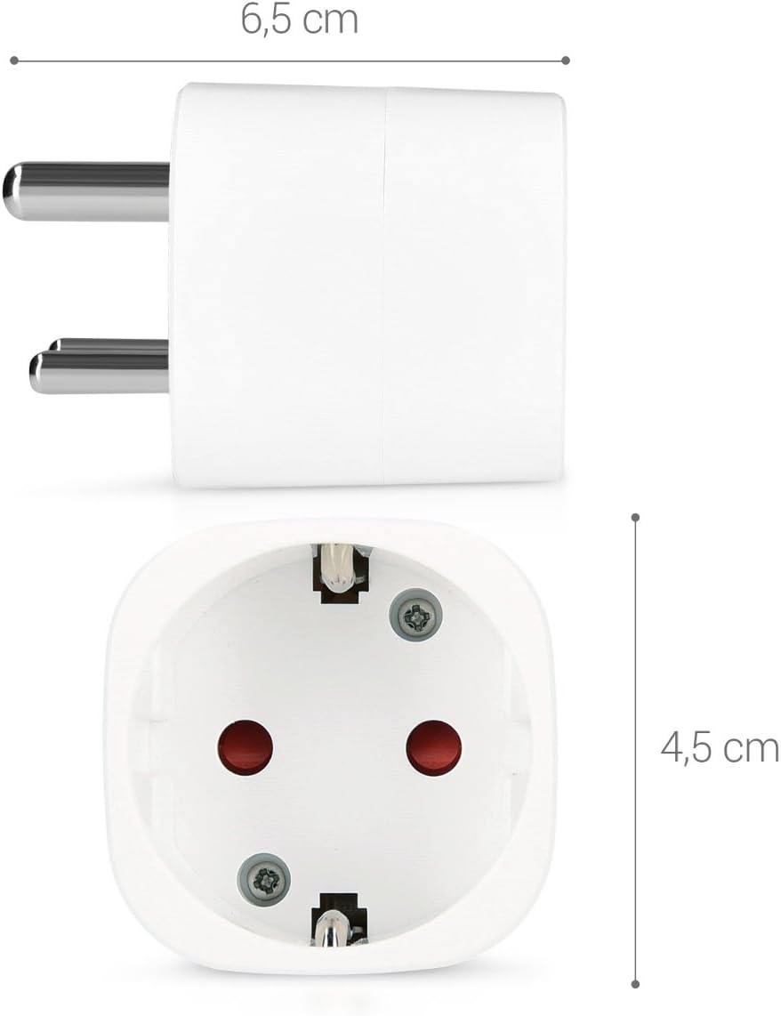 Kwmobile Enchufe Adaptador UK-EU - 2 Adaptadores De Viaje Con Entrada Del Reino Unido A Enchufe