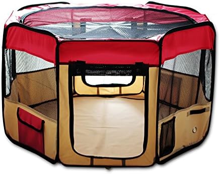 ESK Collection Red Pet Tent Exercise Pen Playpen Dog Crate XS
