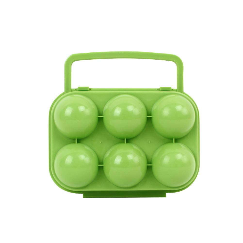 BESPORTBLE Portable Carrier Holder Storage Box for Eggs for Kitchen and Outdoor Use Green