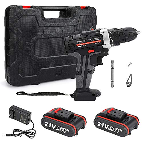 Cordless Drill of 21V, 25+1 Torque Setting Drill Driver 3/8" Keyless