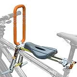 UrRider Child Bike Seat, Portable, Foldable & Ultralight Front Mount Baby Kids' Bicycle Carrier with Handrail for Mountain Bikes, Hybrid Bikes, Fitness Bikes