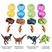 UNGLINGA Dinosaur Toys Filled Easter Eggs Hunting Easter Basket Stuffers Decorations for Kids Boys Girls (3.5 inch Pack of 4)