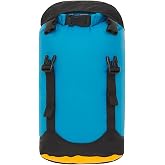 Sea to Summit eVac Compression Dry Bag, 5 Liter, Turkish Tile Blue | Air-permeable roll-top compression dry bag with four straps compresses gear for backpacking, camping, and water sports