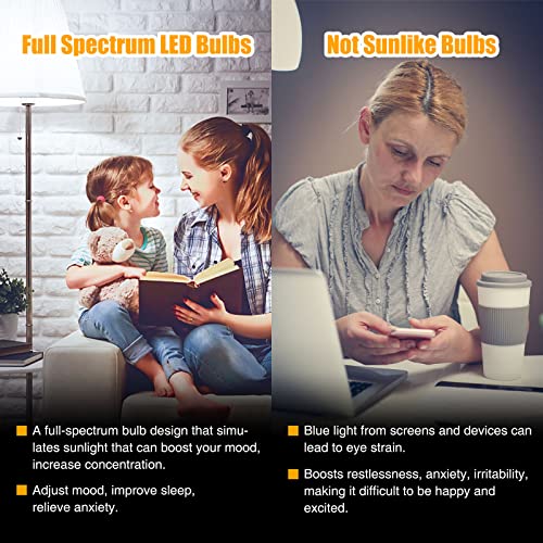 Neporal Full Spectrum Light Bulb 3 Brightness Cool White Happy Light